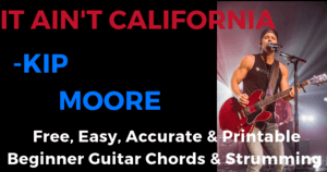 It Aint California - Kip Moore free, easy, accurate and printable beginner guitar chords and strumming