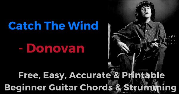 Catch the wind - Donovan free, easy, accurate and printable beginner guitar chords and strumming’